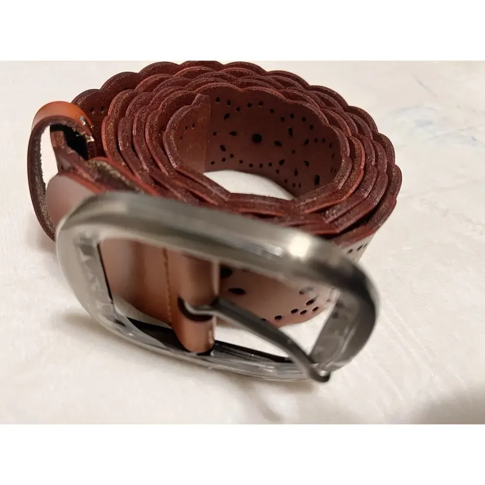 Cute Country Vibe New Genuine Leather Adjustable Handmade Floral W Belt W/kit